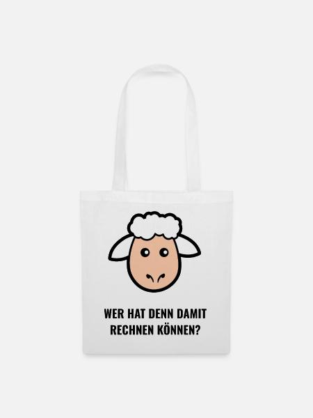 Wer Hat Denn Damit Rechnen Können? - Stoffbeutel - Weiß