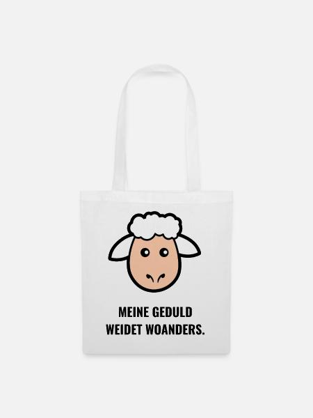 Meine Geduld Weidet Woanders. - Stoffbeutel - Weiß