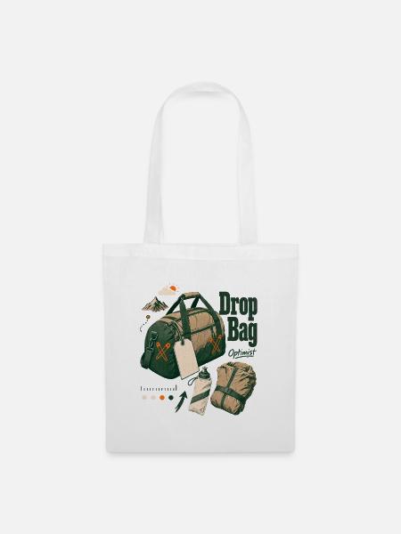 Ultra Marathon Drop Bag Optimist, Finisher-Crew - Stoffbeutel - Weiß