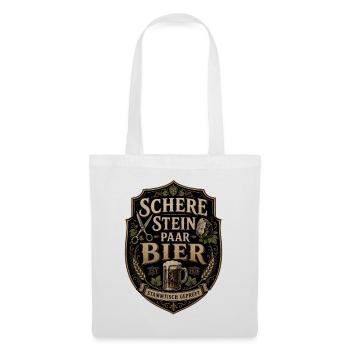 Biertrinker Motiv für Bierliebhaber - Stoffbeutel - Weiß - Vorne