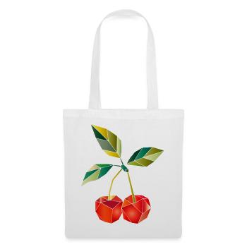 Geometric Cherries Illustration - Tote Bag - white - Front