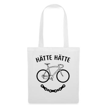 Hätte Hätte Fahrradkette lustige Fahrrad Sprüche - Stoffbeutel - Weiß - Vorne