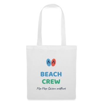 Beach Crew mit Flip-Flops - Stoffbeutel - Weiß - Vorne