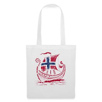 Vacances en Norvège dans les fjords de Norge Voyage en Scandinavie - Sac en tissu - blanc - Devant