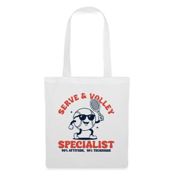 Spécialiste du service et volley dans le tennis rétro - Sac en tissu - blanc - Devant
