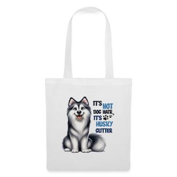 Husky-Glitzer-Lustiges Husky-Hundeliebhaber-Design-Merch - Stoffbeutel - Weiß - Vorne