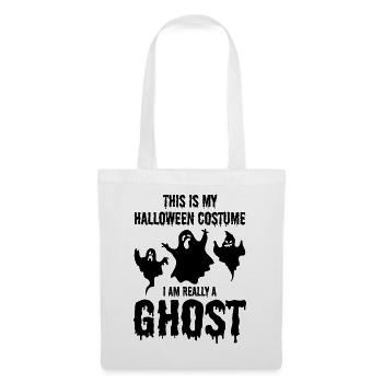 C’est mon costume d’Halloween. Je suis vraiment un fantôme. - Sac en tissu - blanc - Devant