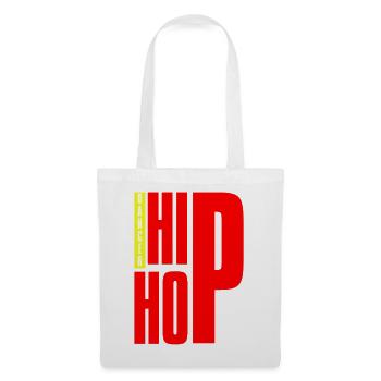Hip Hop Dancer Bold Red Stacked Typography - Stoffbeutel - Weiß - Vorne