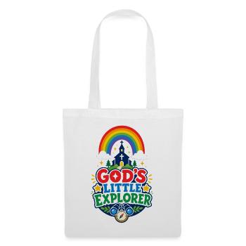 Le petit explorateur de Dieu - Sac en tissu - blanc - Devant