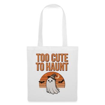 Halloween fantôme mignon – Trop mignon pour être hanté - Sac en tissu - blanc - Devant