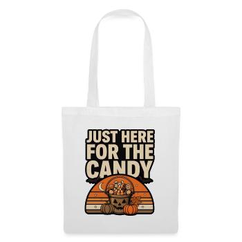Halloween Candy – Just Here for the Candy - Tote Bag - white - Front