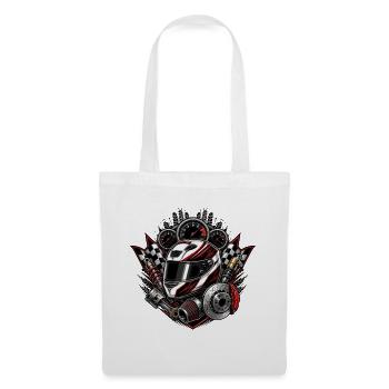Casque de course avec détails des jauges - Sac en tissu - blanc - Devant