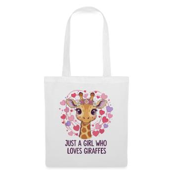 Girafe Fille Amoureuse GIRAFE - Sac en tissu - blanc - Devant