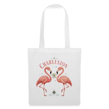 Mahjong Charleston Queen Flamingo - Stoffbeutel - Weiß - Vorne