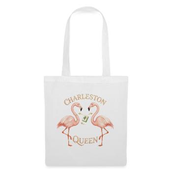 Mahjong Charleston Reine Flamant Rose - Sac en tissu - blanc - Devant