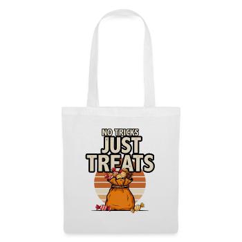 Bonbons d’Halloween – Pas de tours Juste des friandises - Sac en tissu - blanc - Devant
