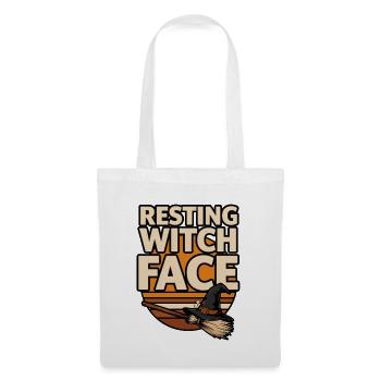 Hexen-Halloween – Resting Witch Face - Stoffbeutel - Weiß - Vorne