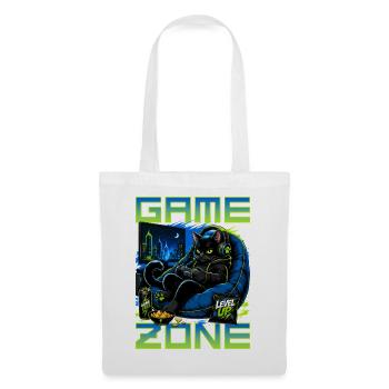 Gamer Gaming Cat Video Game - Stoffbeutel - Weiß - Vorne