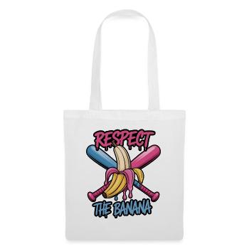 Respect the banana funny graphic design with - Tote Bag - white - Front