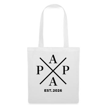 Papa Est. 2026 | Vater | Vatertag Geschenk - Stoffbeutel - Weiß - Vorne