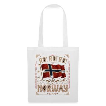  Roll Roll Norway Norwegen Wikinger Flagge - Stoffbeutel - Weiß - Vorne