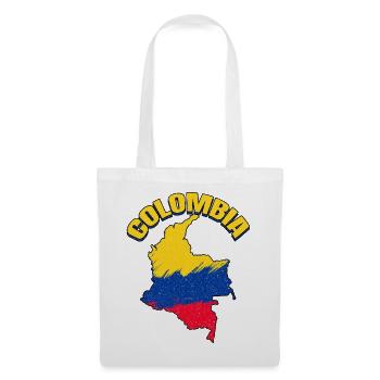 Map Of Colombian Flag Colombia - Tote Bag - white - Front