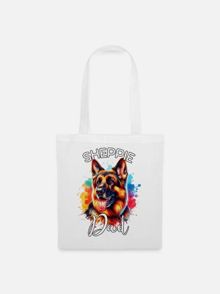 Deutscher Schäferhund Papa - Stoffbeutel - Weiß