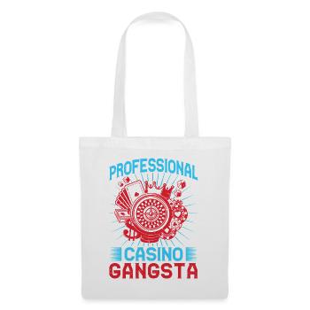 Gambling Fan Professional Casino Gangsta Casino - Stoffbeutel - Weiß - Vorne