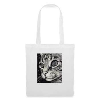 Hypnotic cat gaze in space - Tote Bag - white - Front