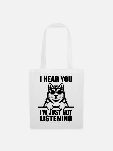 Alaskan Malamute Sprüche Alaskan Malamute Geschenk - Stoffbeutel - Weiß