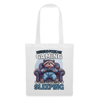 Raccoon gamers in sleep mode - Tote Bag - white - Front