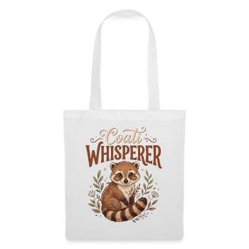 Coati Whisperer Illustration - Sac en tissu - blanc - Devant