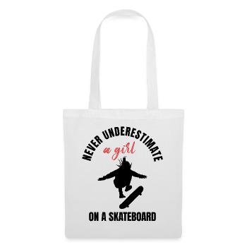 Skater Girl Power - Tote Bag - white - Front
