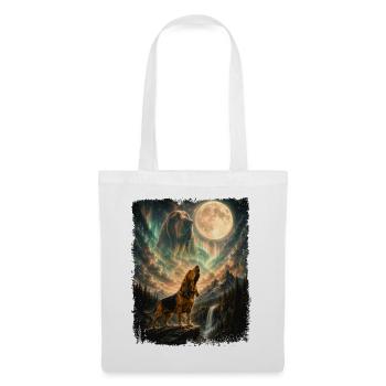 Bloodhound Howling At Moon - Dog Dad Dog Mom - Tote Bag - white - Front