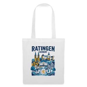 Ratingen Germany Old Town Skyline Vintage - Tote Bag - white - Front