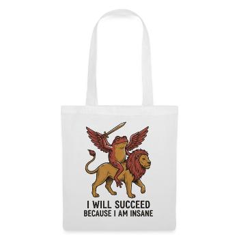 Winged monkey on lion with sword - Tote Bag - white - Front