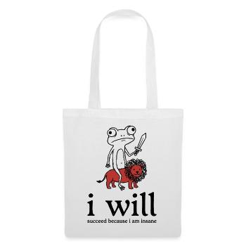 Froschritter avec compagnon lion - Sac en tissu - blanc - Devant