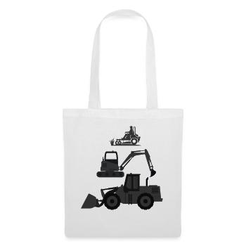 Construction Equipment Silhouettes Collection - Tote Bag - white - Front