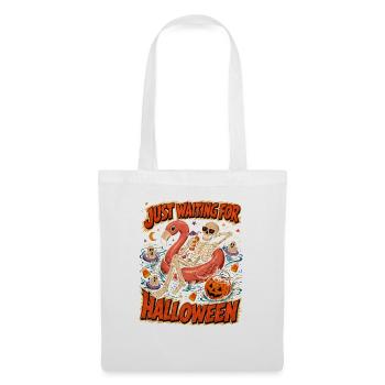 Just Waiting For Halloween Skeleton Flamingo - Tote Bag - white - Front
