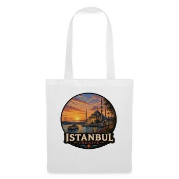 Istanbul Bosporus Sonnenuntergang Urlaub - Stoffbeutel - Weiß - Vorne
