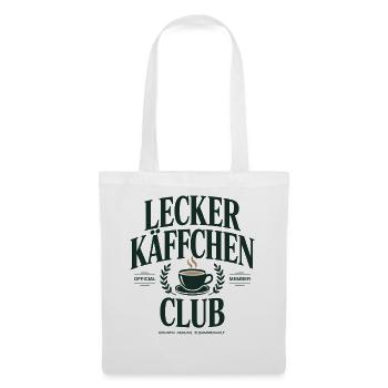 Kaffee Lecker Käffchen Club Espresso Cafe Barista - Stoffbeutel - Weiß - Vorne