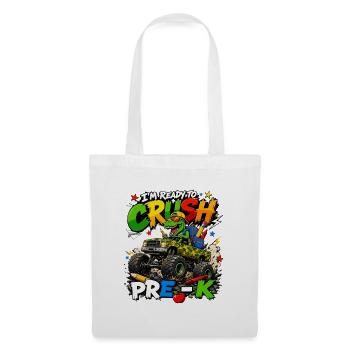 Maternelle de Monster Truck T-Rex - Sac en tissu - blanc - Devant