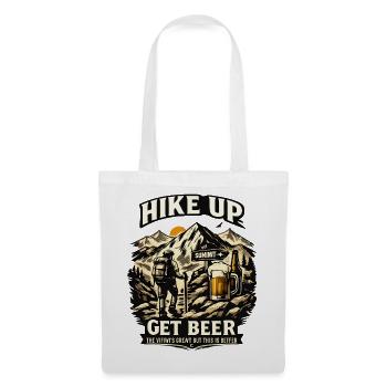Hike Up Get Beer – Mountains and Beer - Tote Bag - white - Front