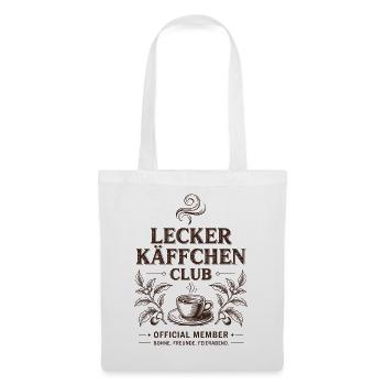 Kaffee Lecker Käffchen Club Espresso Cafe Barista - Stoffbeutel - Weiß - Vorne