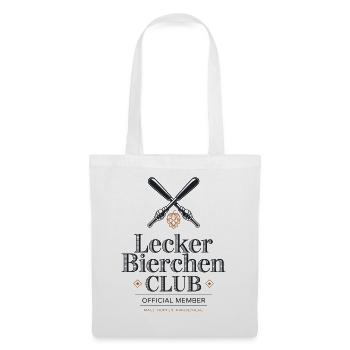 Lecker Bierchen Club Bier Spruch JGA Malle Bier - Stoffbeutel - Weiß - Vorne