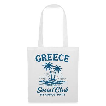 Greece Social Club Mykonos Days - Stoffbeutel - Weiß - Vorne