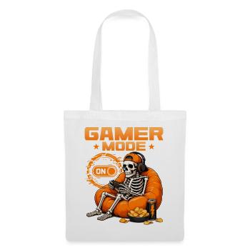 Skeleton Gamer Gaming Halloween - Stoffbeutel - Weiß - Vorne