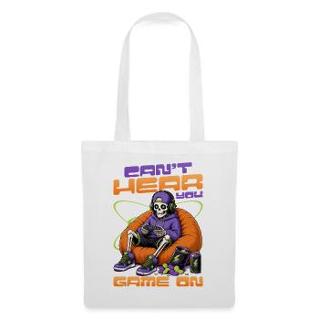 Skeleton Gamer Gaming Halloween - Stoffbeutel - Weiß - Vorne