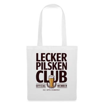 Bier Lecker Pilsken Club Ruhrpott Pils Bierchen - Stoffbeutel - Weiß - Vorne