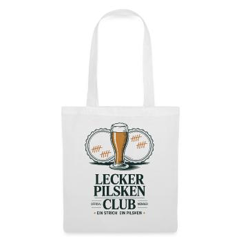 Bier Lecker Pilsken Club Ruhrpott Pils Bierchen - Stoffbeutel - Weiß - Vorne